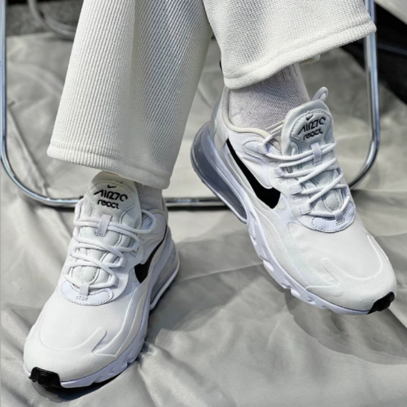 나이키 에어 맥스 270 리액트 화이트 블랙 메탈릭 실 - Women Shoes Running Nike 리뷰 및 가격