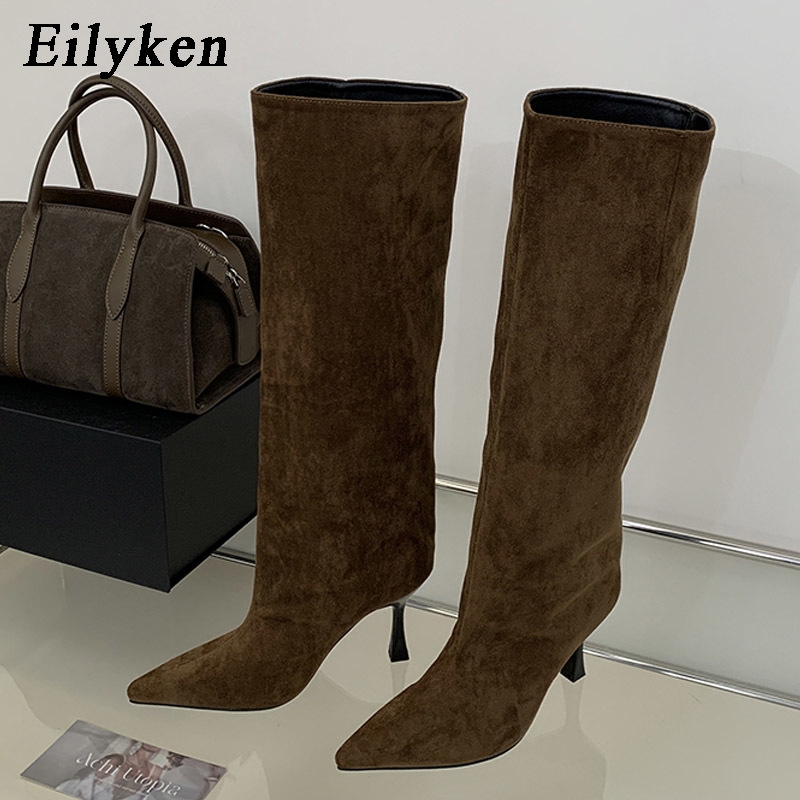 에일리켄 겨울용 레트로 디자인의 뾰족한 앞코가 달린 롱 - Knee High Boots Women 리뷰 및 가격