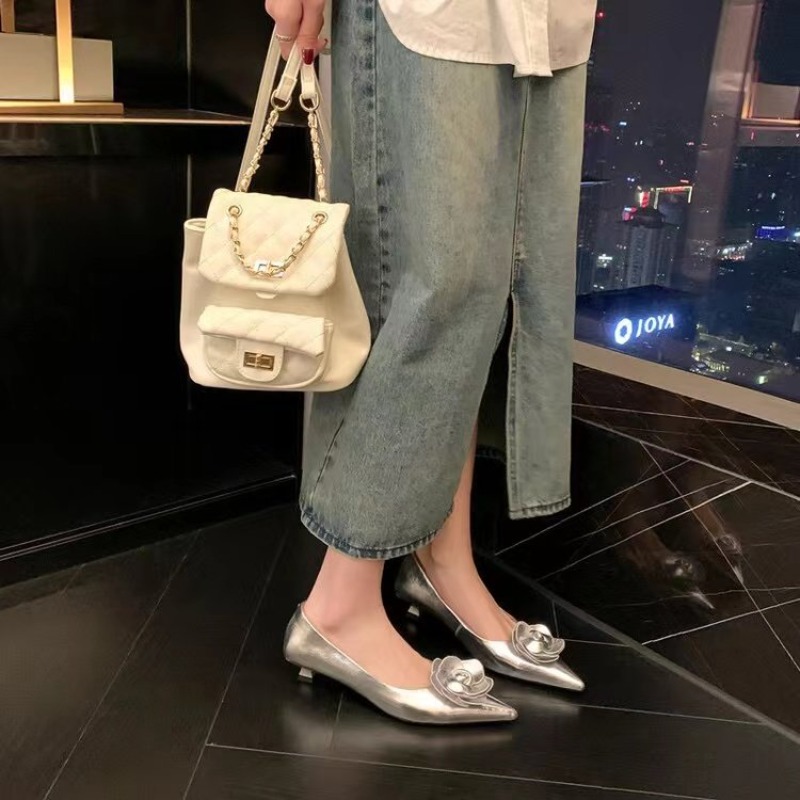 여성용 고급스러운 고품질 에나멜 가죽 꽃무늬 하이힐,  - Women'S Shoes Quality 리뷰 및 가격
