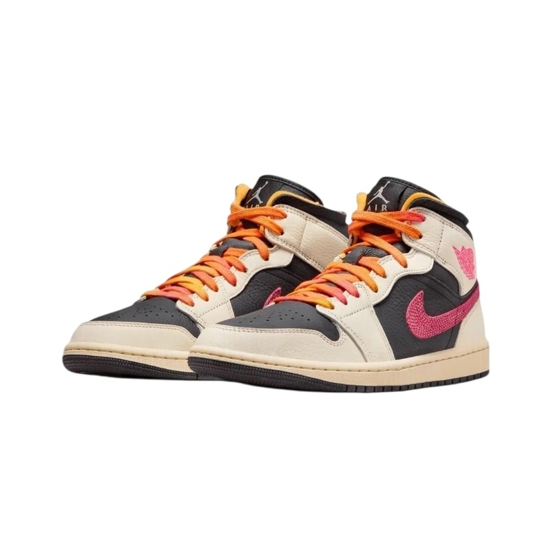 에어 조던 1 미드 베이지 블랙 핑크 하이탑 스니커즈, - Women'S Shoes Nike Jordan 리뷰 및 가격
